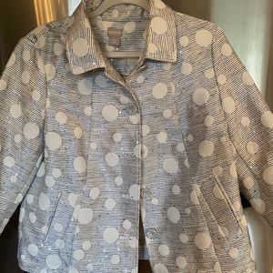 Chico’s Stripped and Dots Blazer. Chico’s Size 2